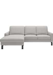 Ecksofa Home Affaire "Lecce, L-Form, Federkernpolsterung, Breite 224 cm", pearl, B:224cm H:86cm T:164cm, 100% Leder, Sofas, Ecksofa, inkl. saugroboterfreundliche H&ouml;he & schmale Armlehnen