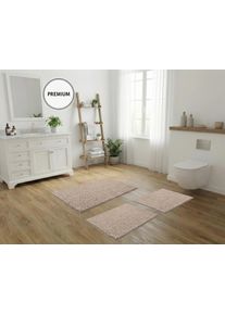 Badematte OTTO HOME "Vanessa Chenille Premium, Badvorleger, Badezimmer, Duschvorleger", beige (creme), H:20mm, Polyester, Badematten, Badematte, Uni Farben, besonders weich, flauschig