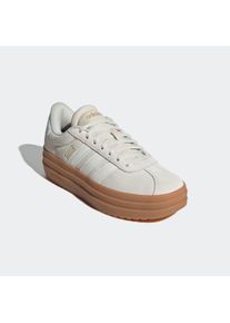 Plateausneaker adidas Sportswear "VL COURT BOLD", Damen, Gr. 40, beige (alumina, core wei&szlig;, gum10), Leder, Synthetik, Schuhe Plateausneaker, inspiriert vom Design des adidas gazelle bold