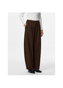 Pieces, Damen, Anzughose &raquo;PCBOSELLA MW BARREL PANTS NOOS BC&laquo; Materialmix, barrel fit, Hot Fudge, M (38) - N-Gr, Modische Hose von Pieces