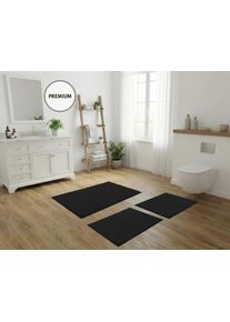 Badematte OTTO HOME "Vanessa Chenille Premium, Badvorleger, Badezimmer, Duschvorleger", schwarz, H:20mm, Polyester, Badematten, Badematte, Uni Farben, besonders weich, flauschig