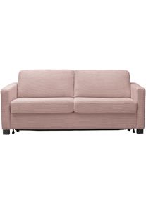 Schlafsofa Home Affaire "Vionelle, 2,5-Sitzer mit Kaltschaummatratze nach Wahl, Breite 186 cm", rosa, B:186cm H:81cm T:98cm, 88% Polyester, 12% Polyacryl, Sofas, Schlafsofa, Dauerschl&auml;fer mit wahlweise Standard- oder Premium-Matratze