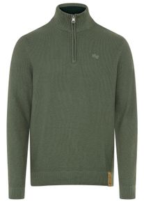 MAN'S WORLD Troyer MAN'S WORLD, Herren, Gr. S (44/46), gr&uuml;n, Strick, Obermaterial: 50% Baumwolle, 50% Polyacryl, Strukturmuster, unifarben, regular fit normal, Rippstrickb&uuml;ndchen, Pullover Troyer, aus Strick, unifarben mit Strukturmuster, regul&auml;re Passform