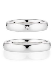 Trauring Bruno Banani "Schmuck Geschenk Ehering Hochzeit Damenring Herrenring" Gr. 66, silber (silberfarben), Fingerringe, Damen, 66, ohne Brillant, Silber 925 (Sterlingsilber), 4mm, Trauring, wahlweise mit oder ohne Brillant, Made in Germany