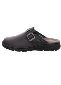 Pantoffel Rohde "OTRANTO", Herren, Gr. 46, schwarz, Leder, Schuhe Pantoffel, Hauschuh, Pantoffel, Homeslipper, Clog mit Schnallenverschluss