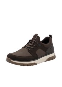 Slip-On Sneaker Rieker, Herren, Gr. 42, Textil, braun (dunkelbraun), Lederimitat, Textil, Schuhe Slip-On Sneaker, Slipper, Schlupfschuh, Halbschuh mit weicher MemoSoft-Innensohle