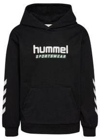 Kapuzensweatshirt Hummel, M&auml;dchen, Gr. 146/152, schwarz, Obermaterial: 80% Baumwolle, 20% Polyester, normal, Rundhals, Sweatshirts Kapuzensweatshirt, mit K&auml;ngurutasche, im sportlichen Stil