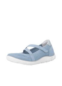 Remonte, Damen, Riemchenballerina Klettschuh, Slipper mit Lite ́n Soft-Ausstattung, hellblau, 41, Ballerina mit praktischem Klettriemchen