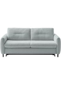 3-Sitzer Home Affaire "Clevina, Dauerschlafsofa mit Kaltschaummatratze, Breite 216 cm", sage, B:216cm H:84cm T:102cm, 100% Polyester, Sofas, 3-Sitzer, Sofa & Bett in einem &ndash; kinderleicht ausklappbar & freistellbar im Raum