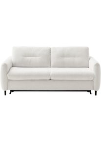 3-Sitzer Home Affaire "Clevina, Dauerschlafsofa mit Kaltschaummatratze, Breite 216 cm", snow, B:216cm H:84cm T:102cm, 100% Polyester, Sofas, 3-Sitzer, Sofa & Bett in einem &ndash; kinderleicht ausklappbar & freistellbar im Raum