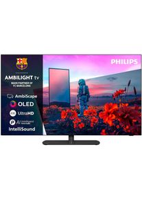 Philips, OLED-Fernseher &raquo;55OLED811/12&laquo; 139 cm/55 &prime;&prime; Smart-TV, Schwarz, Sound: 2.2-Kanal, 70 W Ausgangsleistung, Dolby Atmos, DTS:X, Auracast