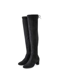 Lascana, Damen, Overkneestiefel &raquo;Slouchy Boots, Langschaft Stiefel, Schlupf-Boot,&laquo; aus weichem Stretchmaterial, schwarz, 39, Elegantes feminines 