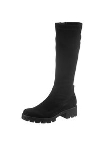 Gabor, Damen, Stiefel , Blockabsatz, Plateau, Langschaftstiefel, mit XS-Stretch-Schaft, schwarz, 36, Stiefel mit profilierter Laufsohle