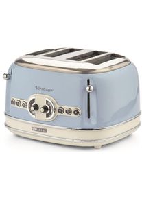 Ariete Toaster &raquo;Vintage&laquo; 4 kurze Schlitze f&uuml;r 4 Scheiben 1630 W blau