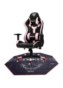 Hyrican Gaming-Stuhl &raquo;Striker Gaming-Stuhl "Copilot" Gamingstuhl + Stuhlunterlage&laquo; (Set) Bodenschutzmatte 1100x1100x2mm