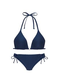 s.Oliver Triangel-Bikini mit silberfarbenen Zierringen blau, Gr&ouml;&szlig;e 38