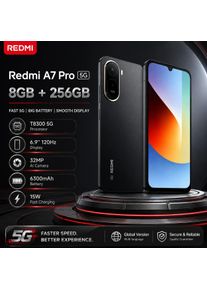 2026 new Redmi A7 Pro 5G Phone 8GB+256GB, 6.9'' 120Hz Screen, T8300 Processor, 32MP AI Camera, 6300mAh Battery, 15W Charging