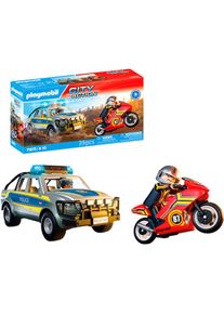 Playmobil Konstruktions-Spielset &raquo;Verfolgungsjagd mit Polizei Pick-Up (71875), Action Heroes&laquo; mit Licht und Sound; Made in Europe