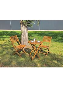 Garden Pleasure Balkonset &raquo;&raquo;IBARRA&laquo;&laquo; 2 St&uuml;hle (klappbar), Tisch &Oslash;60 cm, klappbar