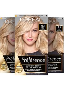 L'Or&eacute;al L'OR&Eacute;AL PARIS Coloration &raquo;PR&Eacute;F&Eacute;RENCE HAARFARBE&laquo; dauerhafte Haarcoloration mit 100% Grauabdeckung