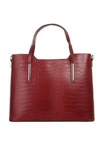 CLUTY Henkeltasche echt Leder, Made in Italy