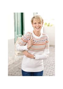 Classic Basics Rundhalspullover &raquo;Rundhals-Pullover&laquo; wei&szlig;, Gr&ouml;&szlig;e 42