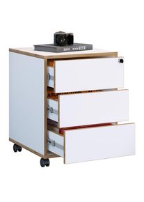 Vcm Container &raquo;Holz Rollcontainer B&uuml;rocontainer Salia 3 Schublade&laquo; 1 Stk. tlg.