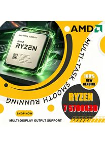 AMD Ryzen 7 5700X3D AM4 DDR4 Bulk CPU 8-Cores 16-Threads 4.1 GHz Boost 3 GHz Base 105W for X570/B550 Chipsets Ryzen 5000 Series