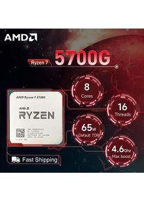 AMD Ryzen 7 5700G 3,8 GHz 8 n&uacute;cleos 16 hilos R7 5700G Socket AM4 7NM L3 = 16M Procesador 65W DDR4 Sin ventilador