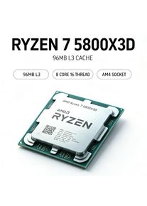 AMD Ryzen 5000 Series 5800X3D Gaming Processor AM4 Interface 8C16T 5GHz DDR4 96MB Cache Without Cooler