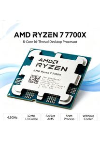 Desktop Computer Hardware AMD R7 7700X Ryzen7 7700X Socket AM5 Processor 4.5GHz High Frequency 8 Core 16 Thread 5NM 32MB