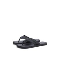Tommy Hilfiger Zehentrenner &raquo;HILFIGER LEATHER BEACH SANDAL&laquo; Sommerschuh, Flat mit modischer Logostickerei