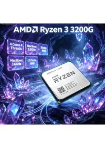 Cost Effective Study CPU AMD R3 3200G 4 Core 4 Thread 3.6GHz Boost 4.0GHz 4MB Cache 65W AM4 No Cooler Office Suite Smooth