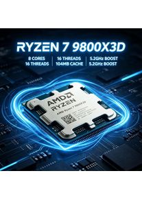 Compatible With AM5 Series Mainboard Tray Processor AMD Ryzen7 9800X3D 4NM 96MB L3 Cache No Fan Desktop CPU