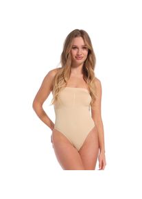 MAGIC BODYFASHION Shaping-Body &raquo;Bandeau Thong Body&laquo; Silikonrand an der Oberseite verhindert das Ausrollen braun, Gr&ouml;&szlig;e XL