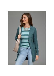 Laura Scott Strickjacke leichte &Uuml;bergangsjacke mit Taschen, aus Baumwolle gr&uuml;n, Gr&ouml;&szlig;e 48/50
