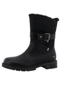 Mustang Shoes Winterstiefel &raquo;Bienke&laquo; Biker Boots mit Blockabsatz und Zierriemchen