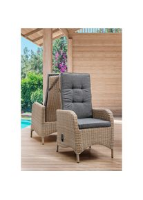 Destiny Gartensessel &raquo;PALMA&laquo; Set, 2 Stk. tlg. Aluminium, Polyrattan, inkl. Auflagen