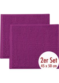 Badematte OTTO HOME "Vanessa Chenille Premium, Badvorleger, Badezimmer, Duschvorleger", pink (rosa), H:20mm, Polyester, Badematten, Badematte, Uni Farben, besonders weich, flauschig