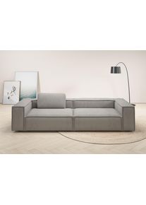 3-Sitzer Home Affaire "Watertown moderner 3-Sitzer", grau, B:306cm H:68cm T:118cm, 95% Polyester, 5% Nylon, Sofas, 3-Sitzer, extra breites Sofa mit in eleganten Bez&uuml;gen & gro&szlig;z&uuml;giger Sitzfl&auml;che