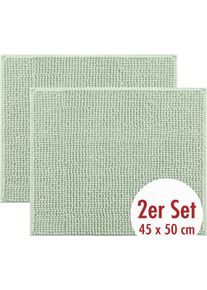 Badematte OTTO HOME "Vanessa Chenille Standard, Badvorleger, Badezimmer, Duschvorleger", seegr&uuml;n, H:15mm, Polyester, Badematten, Badematte, Uni Farben, besonders weich