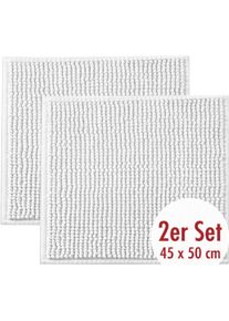 Badematte OTTO HOME "Vanessa Chenille Premium, Badvorleger, Badezimmer, Duschvorleger", wei&szlig;, H:20mm, Polyester, Badematten, Badematte, Uni Farben, besonders weich, flauschig