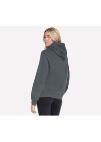 Kapuzensweatshirt Skechers "Women's Hoodie", Damen, Gr. L, grau (live moss), Obermaterial: 70% Baumwolle, 30% Polyester, normal, Rundhals, angesetztes B&uuml;ndchen, Sweatshirts Kapuzensweatshirt, mit Rundhalsausschnitt, aus Baumwolle und Polyester, normale L&auml;nge