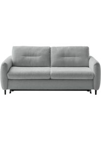 3-Sitzer Home Affaire "Clevina, Dauerschlafsofa mit Kaltschaummatratze, Breite 216 cm", grau, B:216cm H:84cm T:102cm, 100% Polyester, Sofas, 3-Sitzer, Sofa & Bett in einem &ndash; kinderleicht ausklappbar & freistellbar im Raum