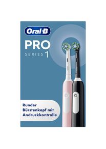 Oral-B Elektrische Zahnb&uuml;rste &raquo;PRO Series 1 Doppelpack&laquo; 2 Stk. Aufsteckb&uuml;rsten Drucksensor