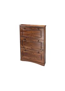 OTTO home Schuhschrank &raquo;Rustic, Schukommode, Schuhkipper, Dielenm&ouml;bel&laquo; Made in Europe, aus massiver Kiefer, 3 Schuhklappen, f&uuml;r 9-11 Paar, 