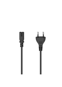 Hama Netzkabel &raquo;Netzkabel mit Eurostecker, 2 Pin Stecker, Doppelnut C7, 1,5 m, Schwarz&laquo; Typ C (Eurostecker) 150 cm