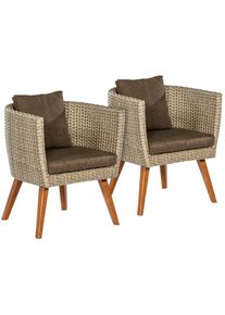Merxx Gartensessel &raquo;Imperia&laquo; Set, 2 Stk. tlg. Aluminium/Kunststoff, inkl. Auflagen