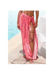 s.Oliver Wickelrock &raquo;f&uuml;r den Strand mit Alloverprint aus leichter Webware&laquo; Strandrock mit Blumenmuster, luftiger Maxirock, leichtes Beach-Coverup rot,