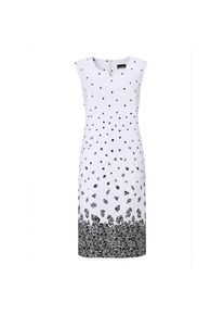 GOLDNER Abendkleid &raquo;Etuikleid mit Blumenprint, Jerseyqualit&auml;t&laquo; Gehschlitz schwarz, Gr&ouml;&szlig;e 40